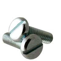 Slotted Pan Head Machine Screws, National Coarse, Zinc Plated Steel (2 in-56), (3 in-48), (4 in-40), (5 in-40), (6 in-32), (8 in-32), (10 in-24), (10 in-32), (1/4 in-20), (5/16 in-18)