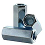 Coupling Nuts, Zinc Plated Steel