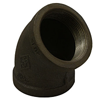 45 DEGREE ELBOW BLACK STEEL PIPE FITTING