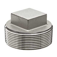 SQUARE PLUG STAINLESS STEEL PIPE FITTING