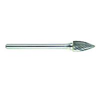 3101-CARBIDE-BURR-DOUBLE-CUT-1-8-STEEL-SHANK-SG-51-TREE-W-POINTED-END