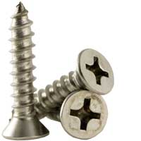 18-8 Stainless Steel Phillips Flat Head, Self-Tapping Screws
