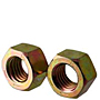 Hex Nuts, Grade 8, National Coarse & Fine, Yellow Zinc