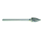 3101-CARBIDE-BURR-DOUBLE-CUT-1-8-STEEL-SHANK-SG-51-TREE-W-POINTED-END